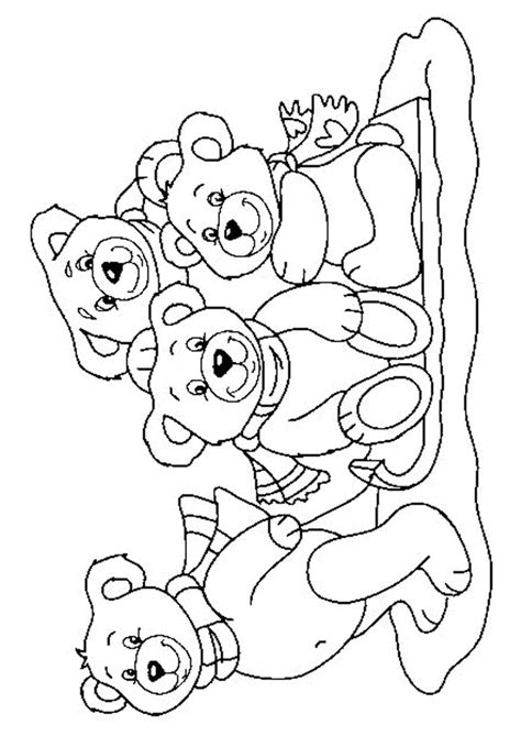 Coloriage Ours Luge Sur