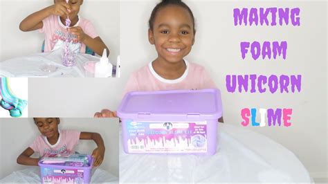 How To Make Foam Unicorn Slime With Unicorn Slime Kit Youtube