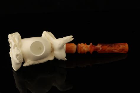 Horses Block Meerschaum Pipe With Fitted Case 14486