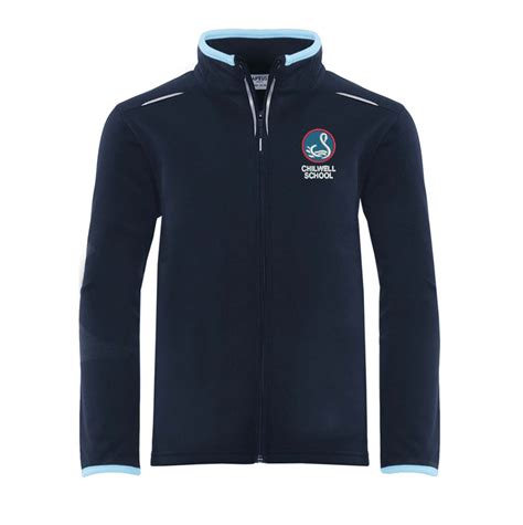 Chilwell School Girls Full Zip Navy/Sky Training Jacket - Schoolwear ...