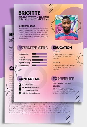 Creative Resume Templates Psd