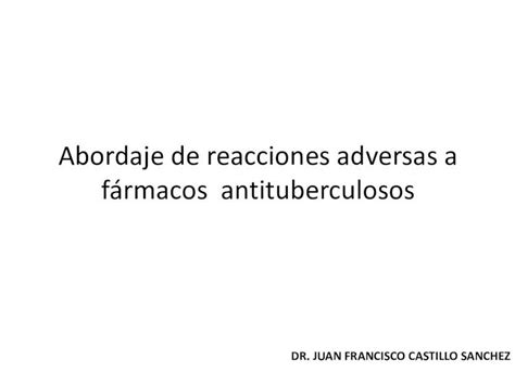 PDF Abordaje de reacciones adversas a fármacos antituberculosos