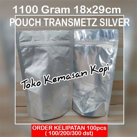 Jual Standing Pouch Kombinasi Transmetz Silver Gr Zipper X Cm