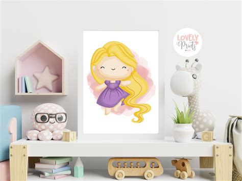 Set 8 Disney princess nursery wall art princess nursery | Etsy