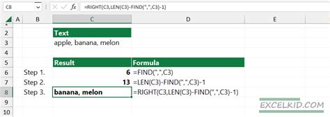 Excel Substring Functions Extract Text Before Or After A Character