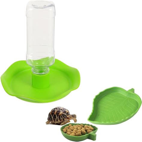 Meiso Lot De Distributeur D Eau Pour Reptile Bols Abreuvoir Tortue