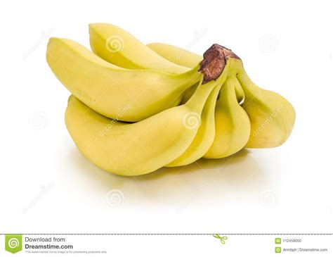 Conjunto De Bananas Em Um Fundo Branco Foto De Stock Imagem De