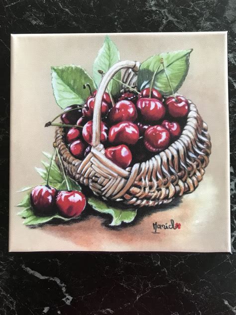 Panier De Cerises Reproduction Sur Toile Par Cm Kirsch