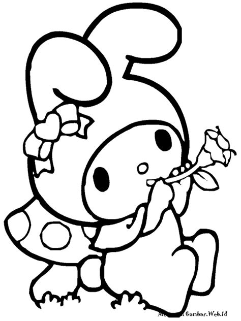 Mewarnai Gambar My Melody Mewarnai Gambar
