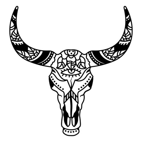 Dise O Png Y Svg De Estilo De Tatuaje De Cr Neo De Toro Del Salvaje