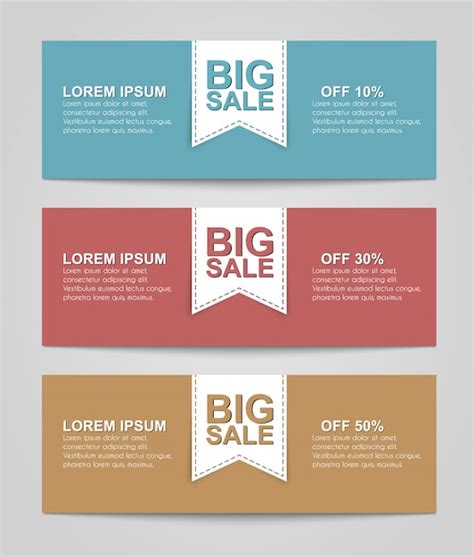 Premium Vector | Set of coupon banner