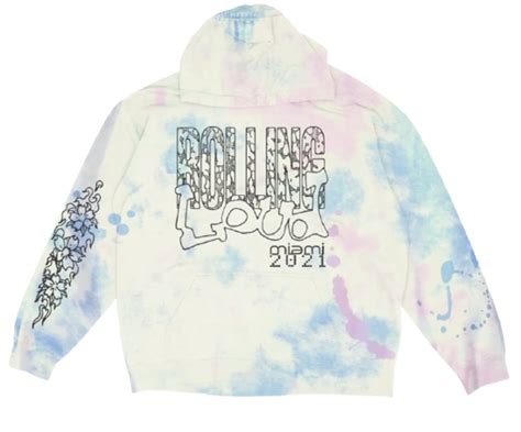 Rolling Loud Merch Sketchy Custom Dyed Hoodie Whats On The Star