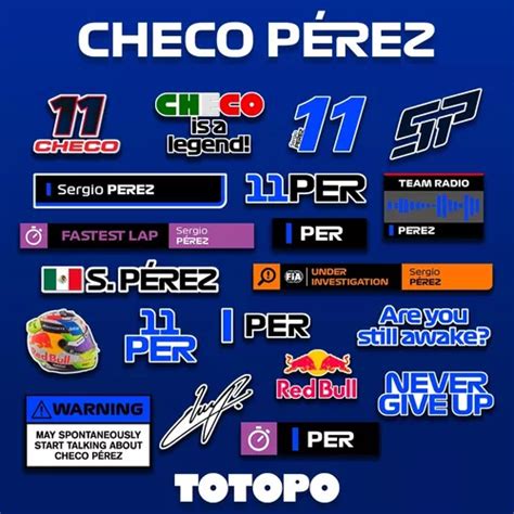 Stickers F1 Checo Pérez