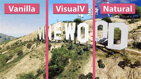 Gta Vanilla Vs Visualv Vs Naturalvision Photorealistic Graphics