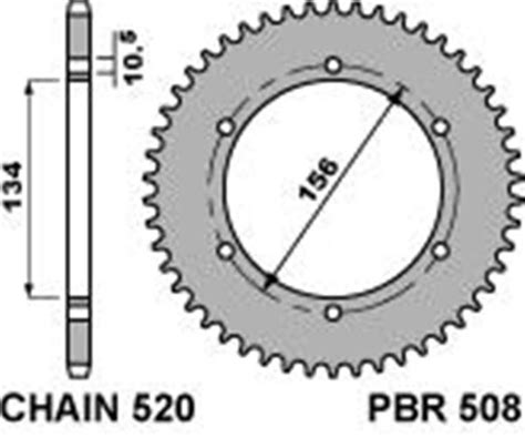 Rear Sprocket Pbr Size Cod Z Teeth In Inox C