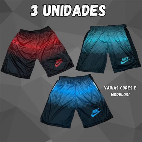 Kit Bermuda Shorts Dry Fit Futebol Academia Treino Esporte