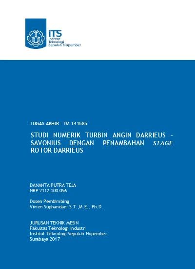 Studi Numerik Turbin Angin Darrieus Savonius Dengan Penambahan Stage