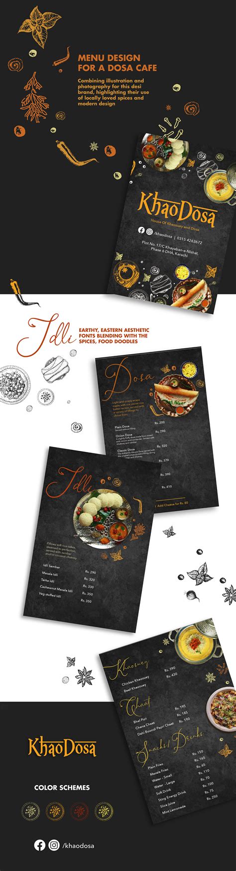 Dosa Menu Design :: Behance