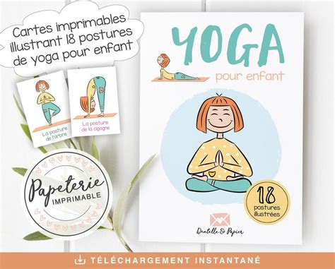 Cartes Imprimables Yoga Pour Enfant Postures Illustr Es Cartes