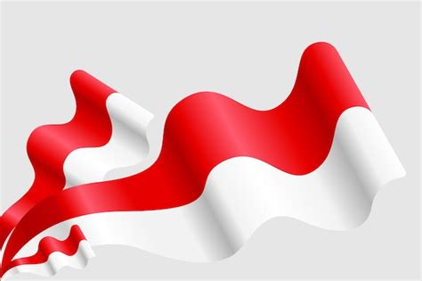 Premium Vector Indonesian Flag Waving Element Template