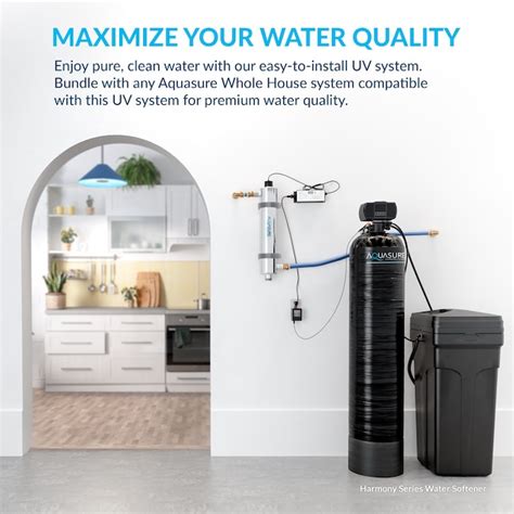 Aquasure Quantum Uv Single Stage 18 Gpm Ultraviolet Uv Soft Water Whole House Water Filtration