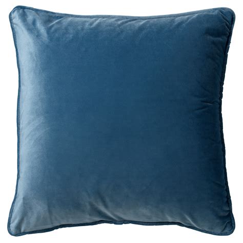 KAJA Sierkussen Rond Velvet Provincial Blue 40 Cm Blauw