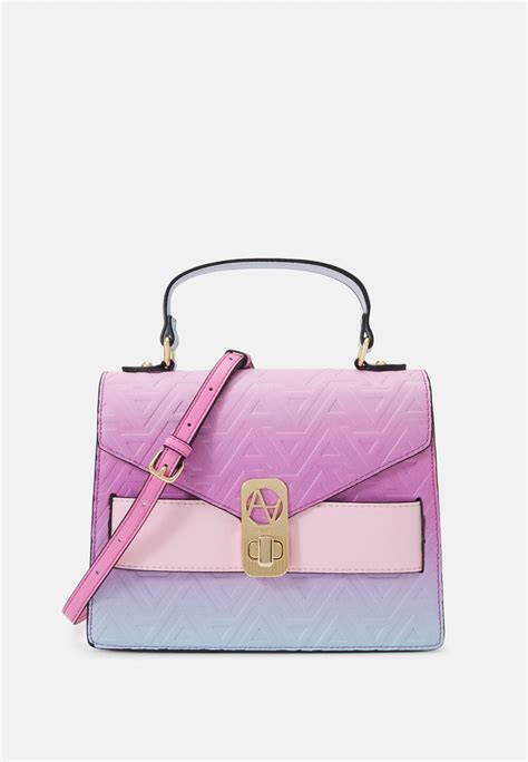 Aldo Tetanops Handbag Blue Pink Ombre Logo Ynthetic Synthetic