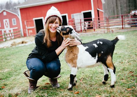 Portrait Woman With Goat Portrait Goats Photo