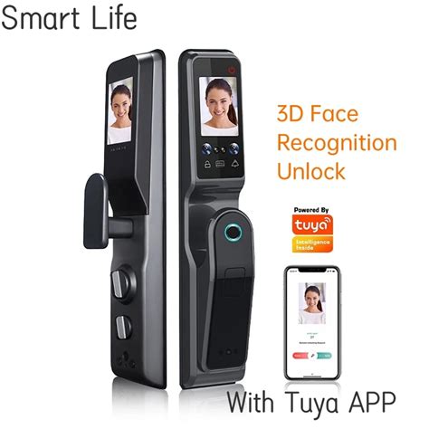 Tuya Bluetooth 3d Reconhecimento Facial Fechadura Da Porta Inteligente