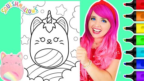 Coloring Squishmallows Sabrina The Caticorn Coloring Page Ohuhu Art