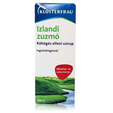 Klosterfrau Izlandi zuzmó köhögés elleni szirup 100 ml kedvező