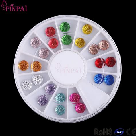 Pinpai Shiny Rhinestones Nail Art Acrylic Crysrtal Colorful Flat Back