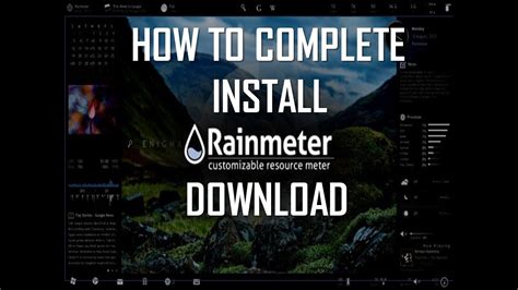 How To Download And Install Rainmeter On Windows 7 8 10 Vista For 32 64 Bits Versions Youtube