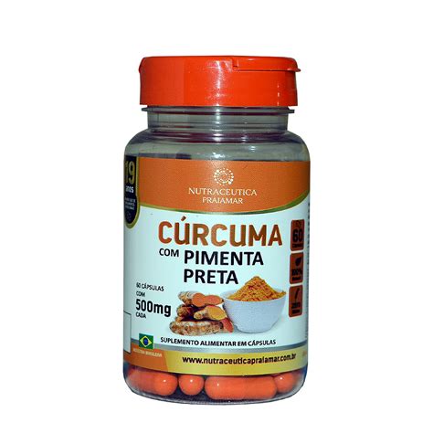 C Rcuma Pimenta Preta Cps De Mg Nutraceutica Praiamar