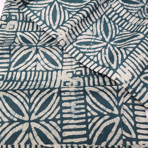 African Batik Adire Tie Dye Handmade Cotton Fabric For Craft And