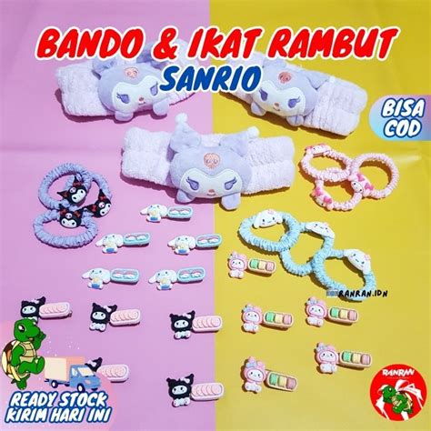 Jual Bando Handuk Kuromi Jepit Korean Style Sanrio Sanrio Ikat Rambut