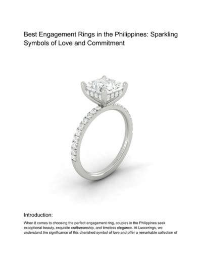 Best Engagement Rings In The Philippines Sparkling Symbols Of Love And