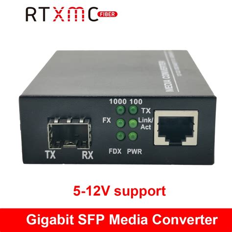 Sfp Fiber To Rj45 Gigabit Media Converter 101001000mbps Ethernet