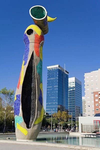 Dona I Ocell Woman And Bird Sculpture In Joan Miro Park