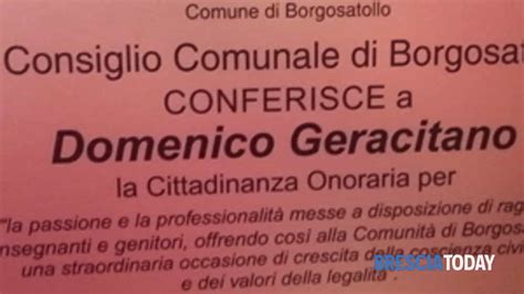 Borgosatollo Conferita La Cittadinanza Onoraria Al Poliziotto Domenico