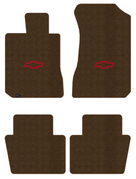 Lloyd Luxe Front Rear Mats For 72 76 Chevy Bel Air W Red Chevy Outline