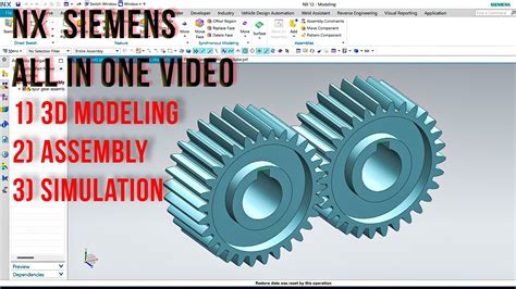 Nx Tutorial Spur Gear D Modeling Assembly Simulation All In