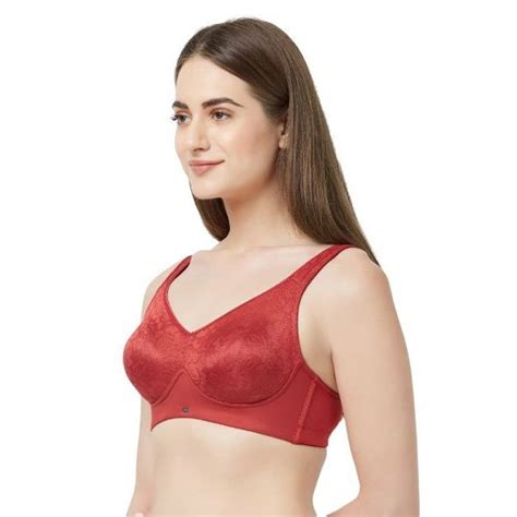 Soie Womens Full Coverage Non Padded Non Wired Bra Garnet 36b Buy Soie Womens Full