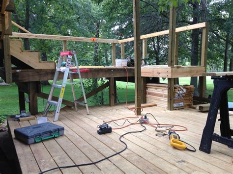 Platform On New Deck Build Uncle John S Handyman Service