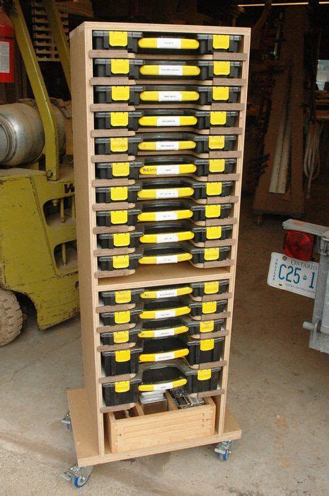 Mobile Modular Small Parts Rack Inexpensive Adam Savage Style Sortimo