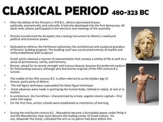 Greek Art Timeline Ppt