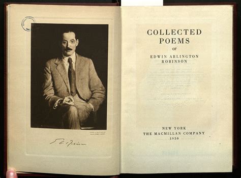 Collected Poems Of Edwin Arlington Robinson By Robinson Edwin