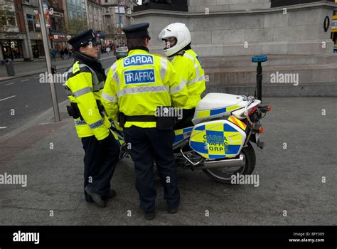 Garda Traffic Police In Dublin Ireland Stock Photo Alamy