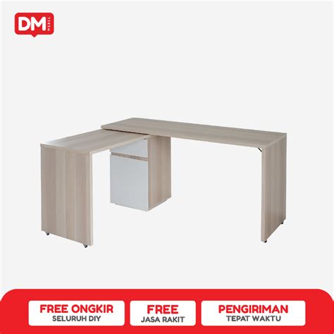 Jual Meja Kerja Sudut Turny Dk Dm Mebel Shopee Indonesia