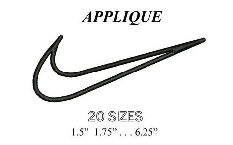 Mini Swoosh Nike Logo Embroidery Design Stitch Applique Swash Etsy